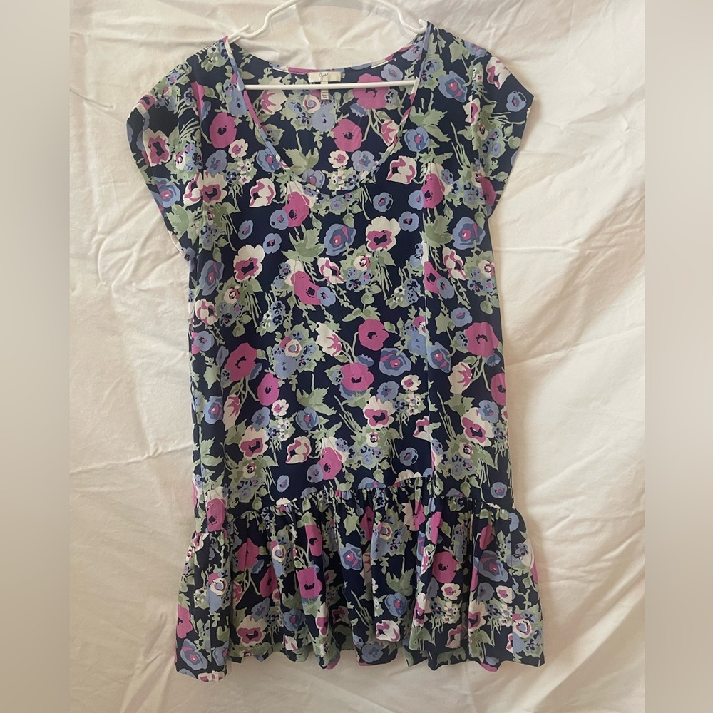 Floral drop waist dress
